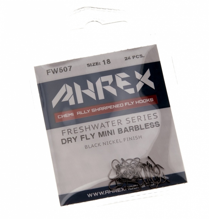 Ahrex Fw507 Dry Fly Mini Hook Barbless #20 Trout Fly Tying Hooks